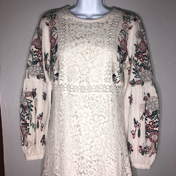 Sold❗️Anthropologie Embroidered Dress - Picture 3 of 8